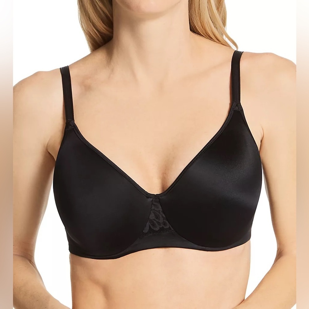 NWT Bali One Smooth U Full Coverage Dreamwire Bra Black Minimalist Comfort 36D